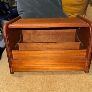 MCM Teak CD Holder